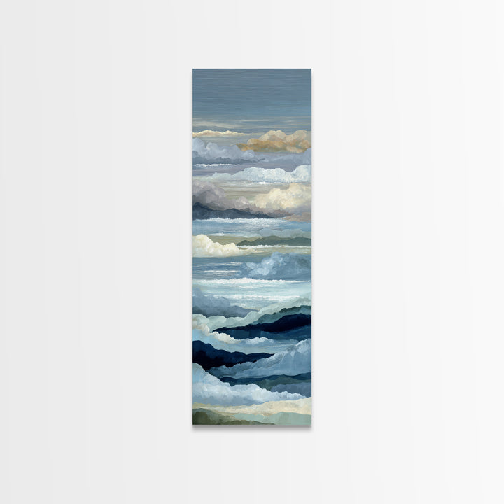 Storm Waves Crashing Canvas Print, Seascape Art, Fine Art Print, Coastal Decor, Fine Art, Seascape, Digital Prints, SEA-1x3-13