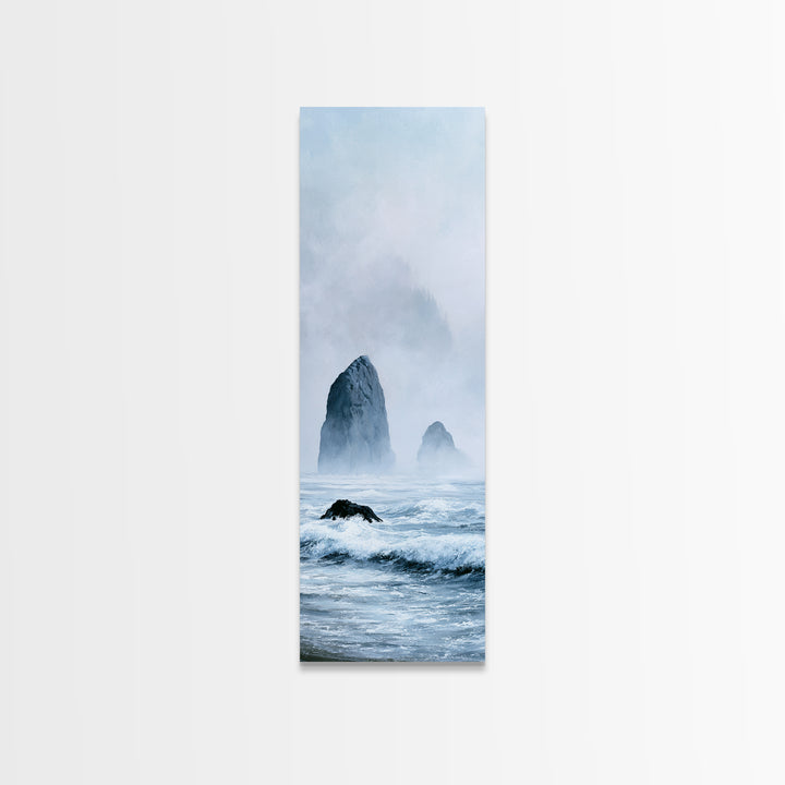 Sea Stack Rocks Canvas Print, Seascape Art, Contemporary Art, Coastal Decor, Fine Art, Seascape, Canvas Wall Art, Abstract Art, SEA-1x3-7