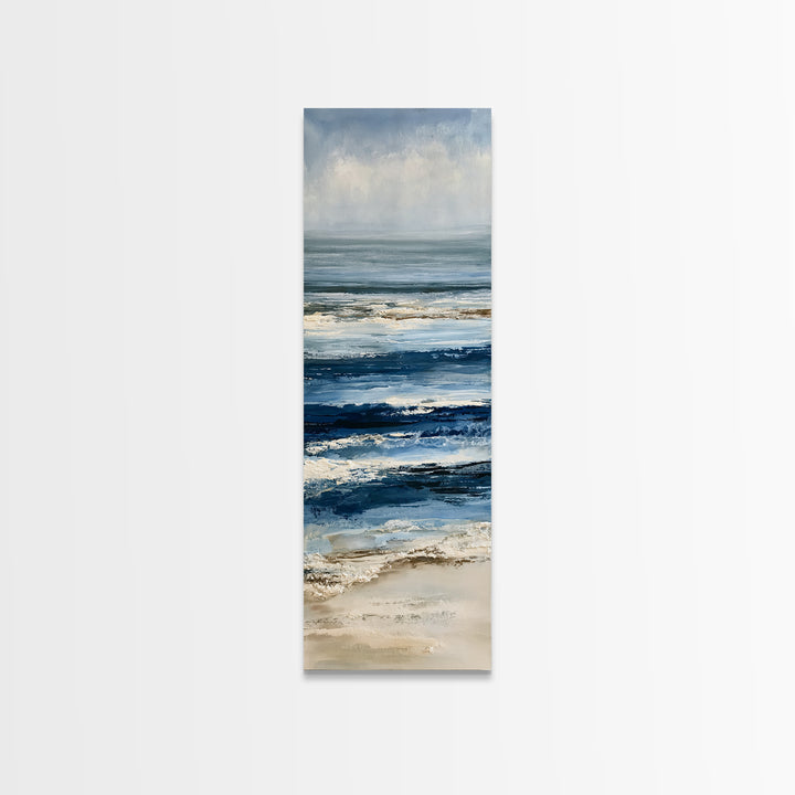 Minimal Horizon Line Framed Canvas Print, Seascape Art, Abstract Art, Coastal Decor, Fine Art, Seascape, Nautical Decor, SEA-1x3-76