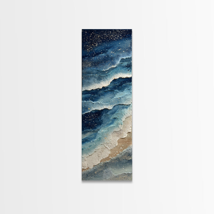 Turbulent Green Sea Canvas Print, Seascape Art, Minimalist Decor, Coastal Decor, Seascape, Original Art, Canvas Wall Art, SEA-1x3-93