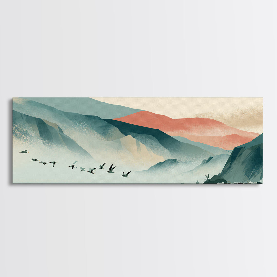 Misty Sea Cliffs Canvas Print, Seascape Art, Living Room Decor, Coastal Decor, Fine Art, Seascape, Gallery Decor, Wall Decor, SEA-3x1-21