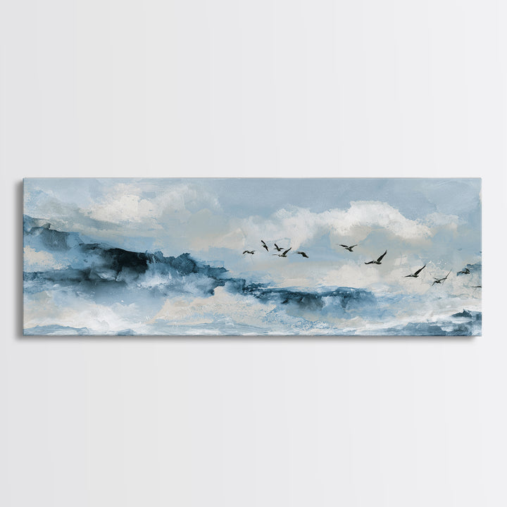 Misty Sea Cliffs Canvas Print, Seascape Art, Living Room Decor, Coastal Decor, Fine Art, Seascape, Gallery Decor, Wall Decor, SEA-3x1-45