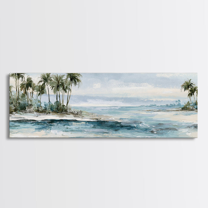 Tropical Lagoon with Transparent Shallows Canvas Print, Seascape Art, Canvas Print, Coastal Decor, Fine Art, Seascape, SEA-3x1-98