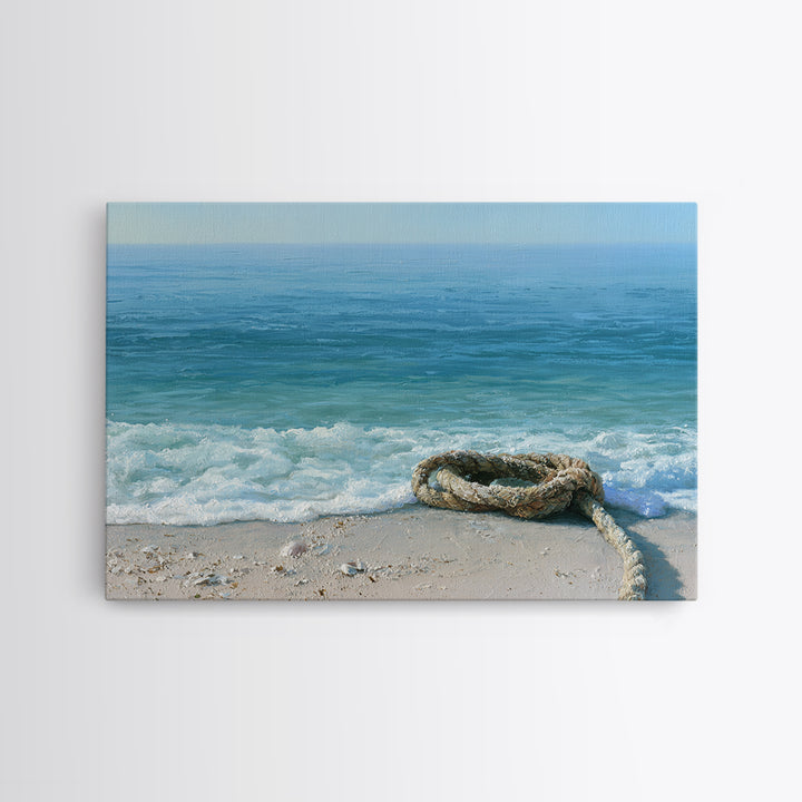 Calm Blue Horizon Canvas Print, Seascape Art, Printable Art, Coastal Decor, Oil Painting, Seascape, Beach Decor, Gallery Decor, SEA-3x2-54
