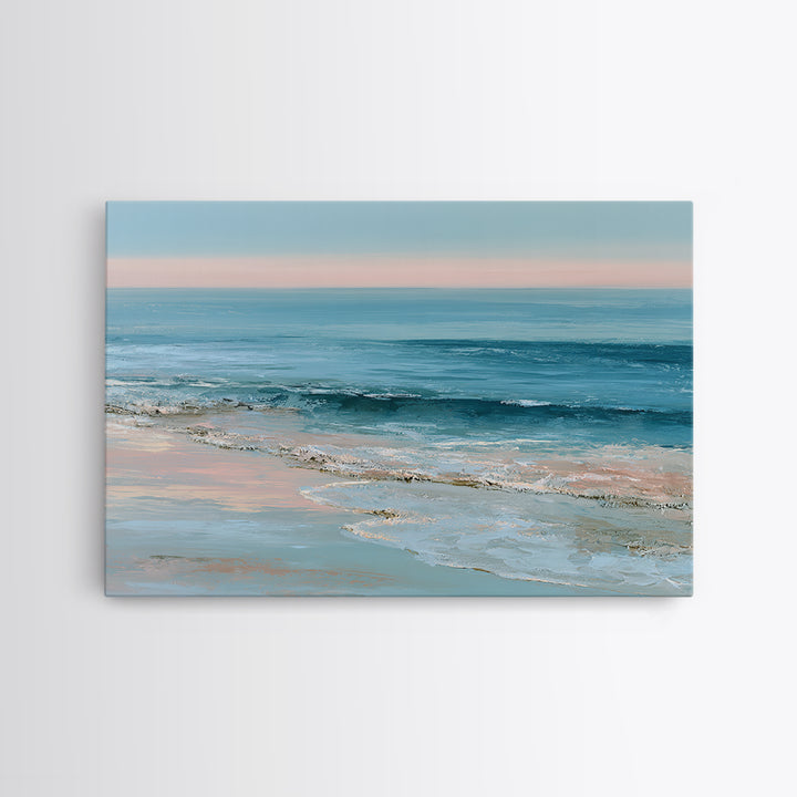 Calm Blue Horizon Framed Canvas Print, Seascape Art, Original Art, Coastal Decor, Fine Art, Seascape, Living Room Wall Art, SEA-3x2-6