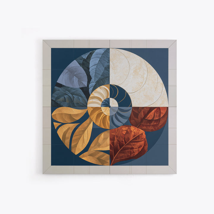 Golden Ratio Spiral Canvas Print, Sacred Geometry Art, Abstract Art Print, Living Room Decor, Watercolor Art, Geometry, SGA-1x1-54