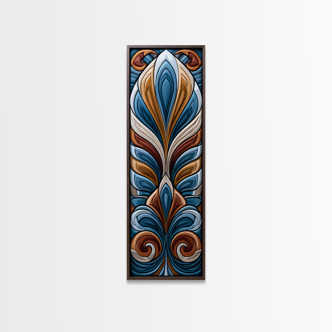 Angel Wings Built from Symmetrical Arcs Canvas Print, Sacred Geometry Art, Wall Art, Living Room Decor, Fine Art, Geometry, SGA-1x3-35