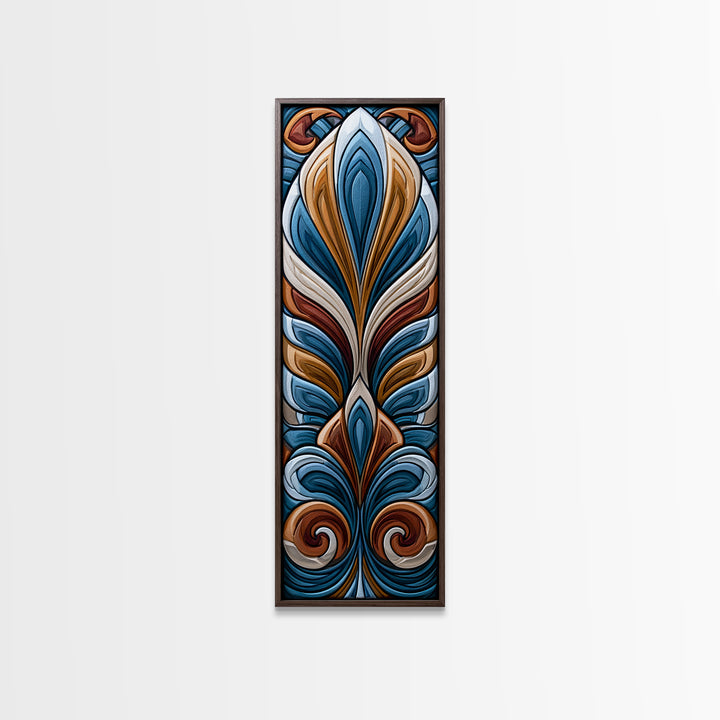 Angel Wings Built from Symmetrical Arcs Canvas Print, Sacred Geometry Art, Wall Art, Living Room Decor, Fine Art, Geometry, SGA-1x3-35