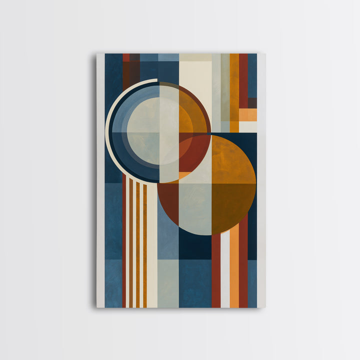 Geometric Sun and Moon Balance Design Framed Canvas Print, Sacred Geometry Art, Wabi Sabi Art, Living Room Decor, Geometry, SGA-2x3-36