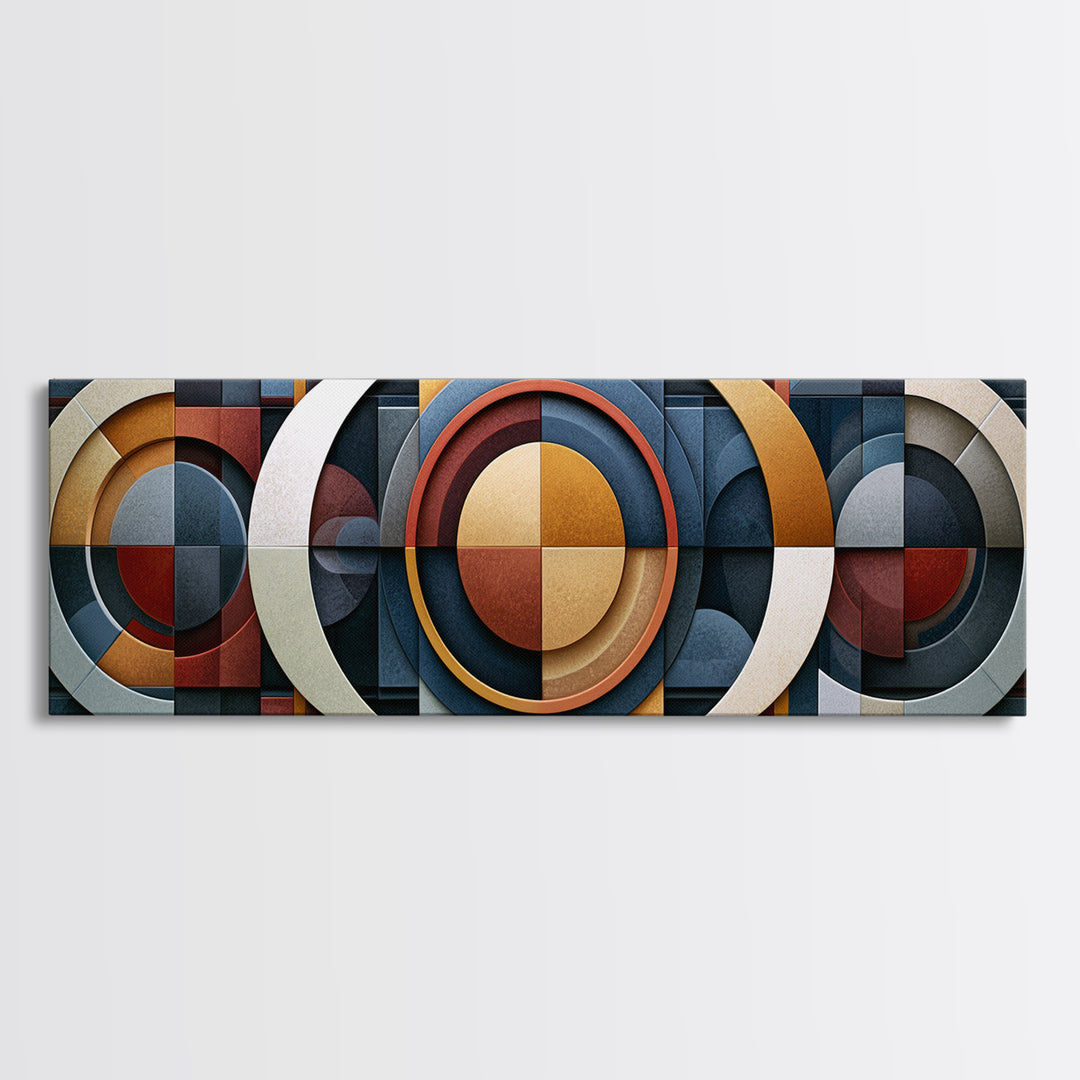 Geometric Sun and Moon Balance Design Canvas Print, Sacred Geometry Art, Zen Wall Art, Living Room Decor, Fine Art, Geometry, SGA-3x1-20