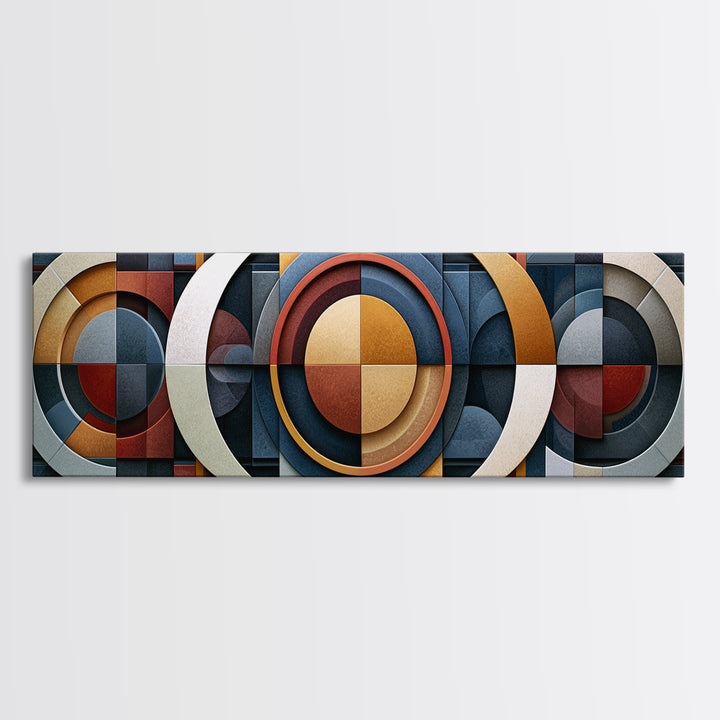 Geometric Sun and Moon Balance Design Canvas Print, Sacred Geometry Art, Zen Wall Art, Living Room Decor, Fine Art, Geometry, SGA-3x1-20