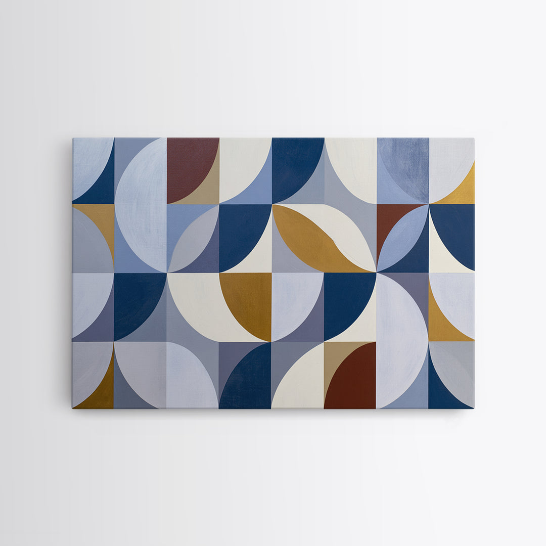 Crystal Grid Pattern Canvas Print, Sacred Geometry Art, Geometric Wall Art, Living Room Decor, Geometry, Neutral Decor, SGA-3x2-33