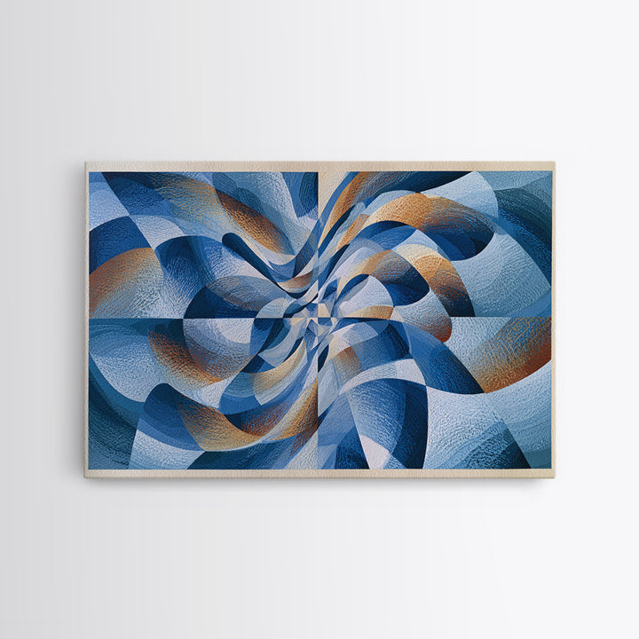 Geometric Wave Pattern Canvas Print, Sacred Geometry Art, Wabi Sabi Art, Living Room Decor, Fine Art, Geometry, Modern Decor, SGA-3x2-98