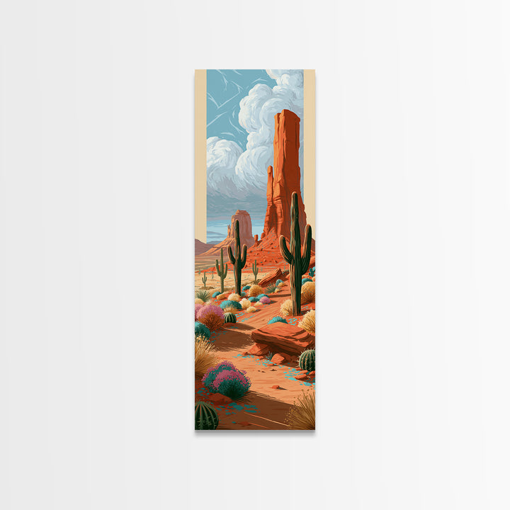 Desert Storm Clouds Canvas Print, Southwestern Art, Large Wall Art, Southwestern Decor, Fine Art, Mesa, Farmhouse Wall Art, SOU-1x3-48