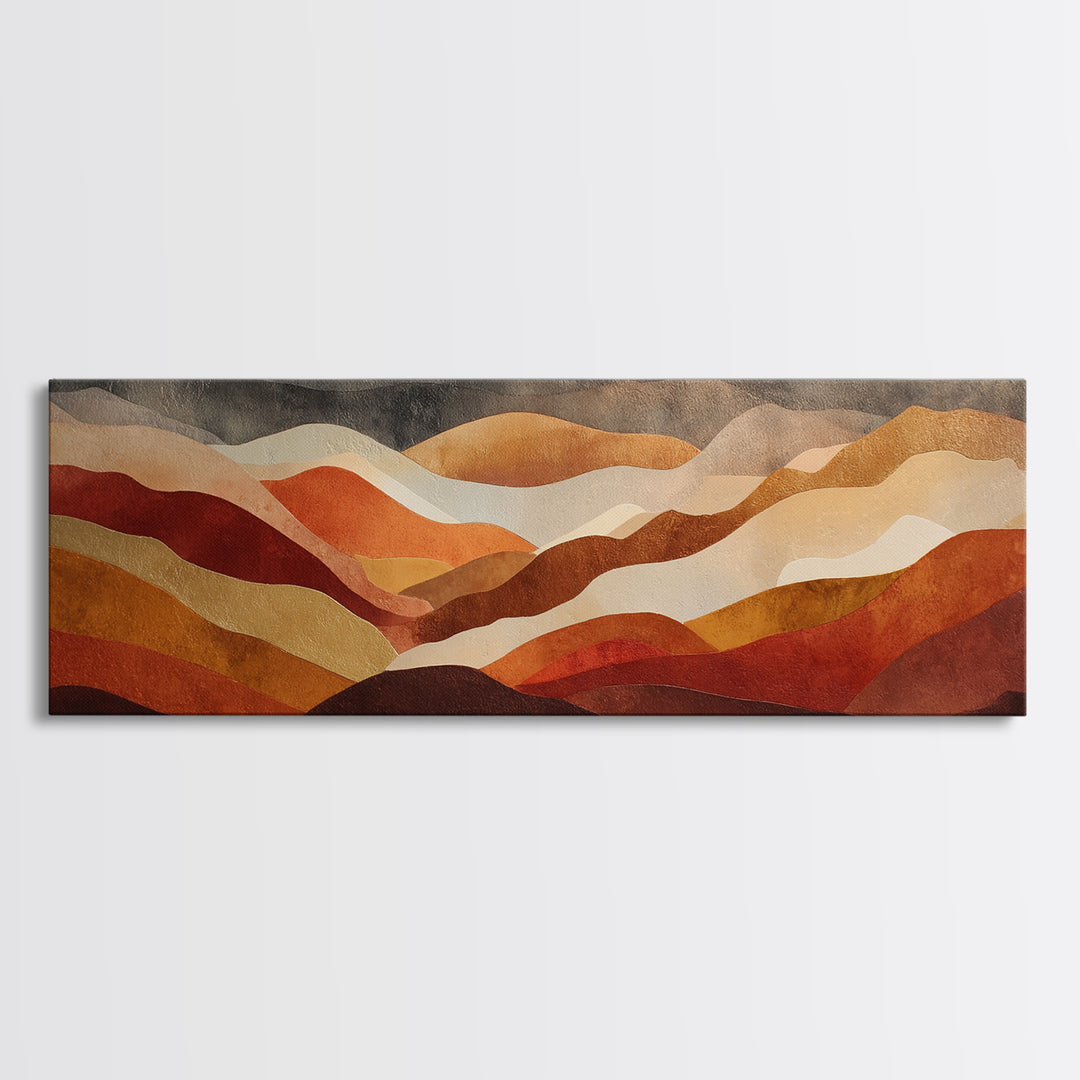 Saguaro Cactus under Enormous Sunset Canvas Print, Southwestern Art, Oil Paintings, Southwestern Decor, Fine Art, Mesa, SOU-3x1-42