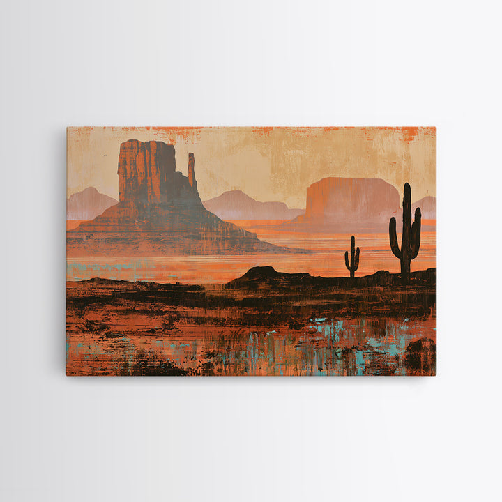 Tribal Blanket Abstract Without Sacred Copying Canvas Print, Southwestern Art, Oil Paintings, Southwestern Decor, Abstract Art, SOU-3x2-66