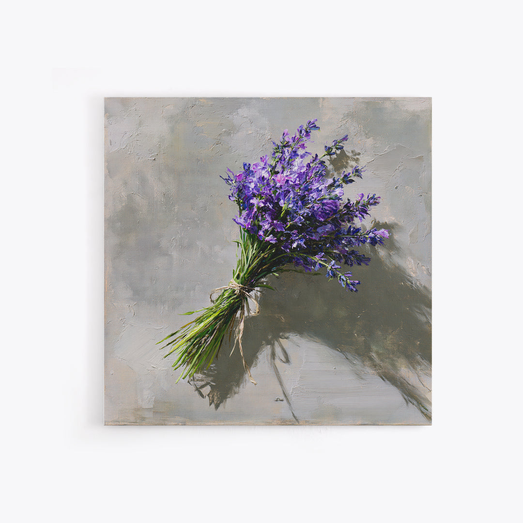 Lavender Bundle with Soft Shadow Canvas Print, Spa Art, Wildlife Wall Art, Spa Decor, Watercolor Art, Serenity, SPA-1x1-55