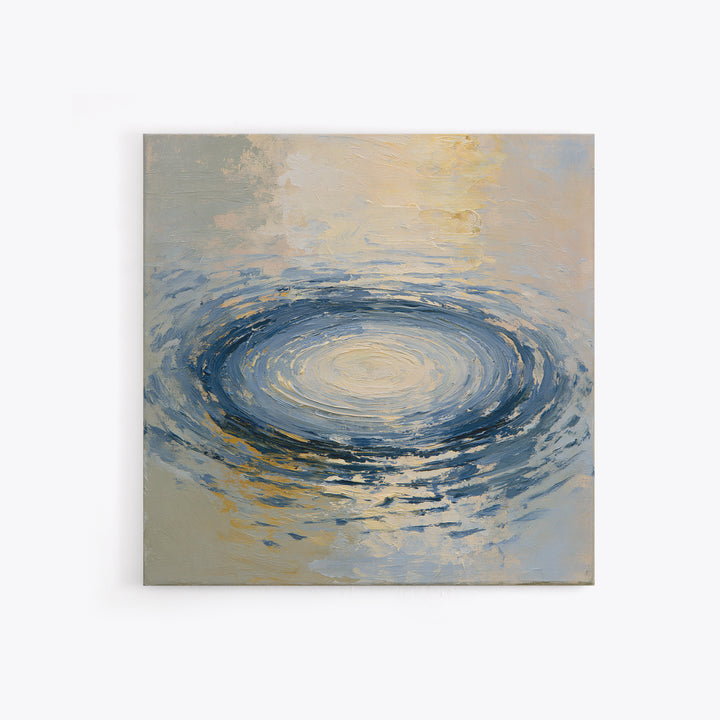 Abstract Water Ripples Framed Canvas Print, Spa Art, City Art, Spa Decor, Abstract Art, Serenity, Boho Decor, SPA-1x1-6