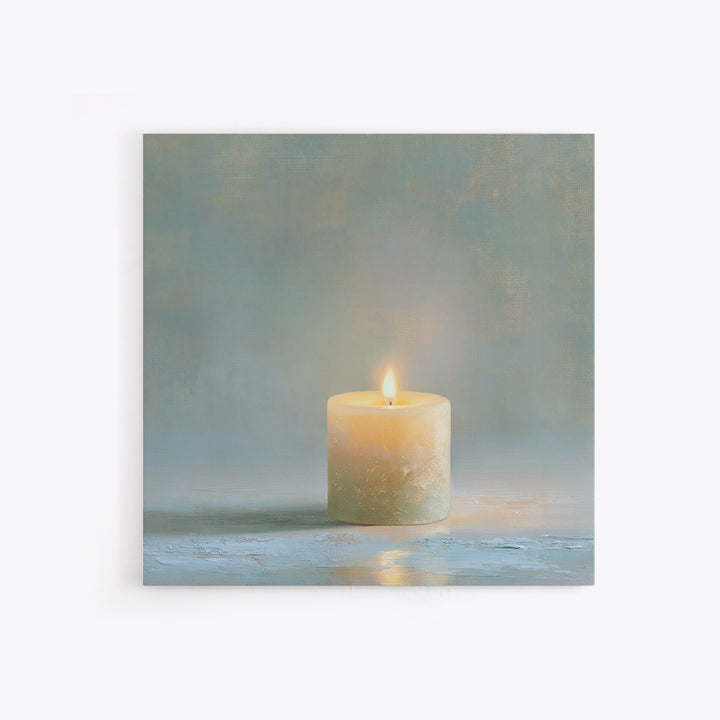 Warm Candle Flame Canvas Print, Spa Art, Statement Artwork, Spa Decor, Fine Art, Serenity, Printable Wall Art, Printable Art, SPA-1x1-9