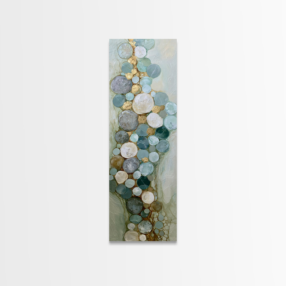 Pebble Texture Abstract Canvas Print, Spa Art, Abstract Print, Spa Decor, Abstract Art, Serenity, Esthetician Decor, SPA-1x3-27