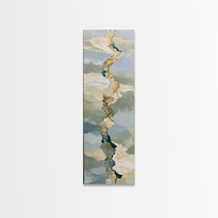 Pebble Texture Abstract Framed Canvas Print, Spa Art, Nature Prints, Spa Decor, Abstract Art, Serenity, Dog Groomer Gifts, SPA-1x3-3