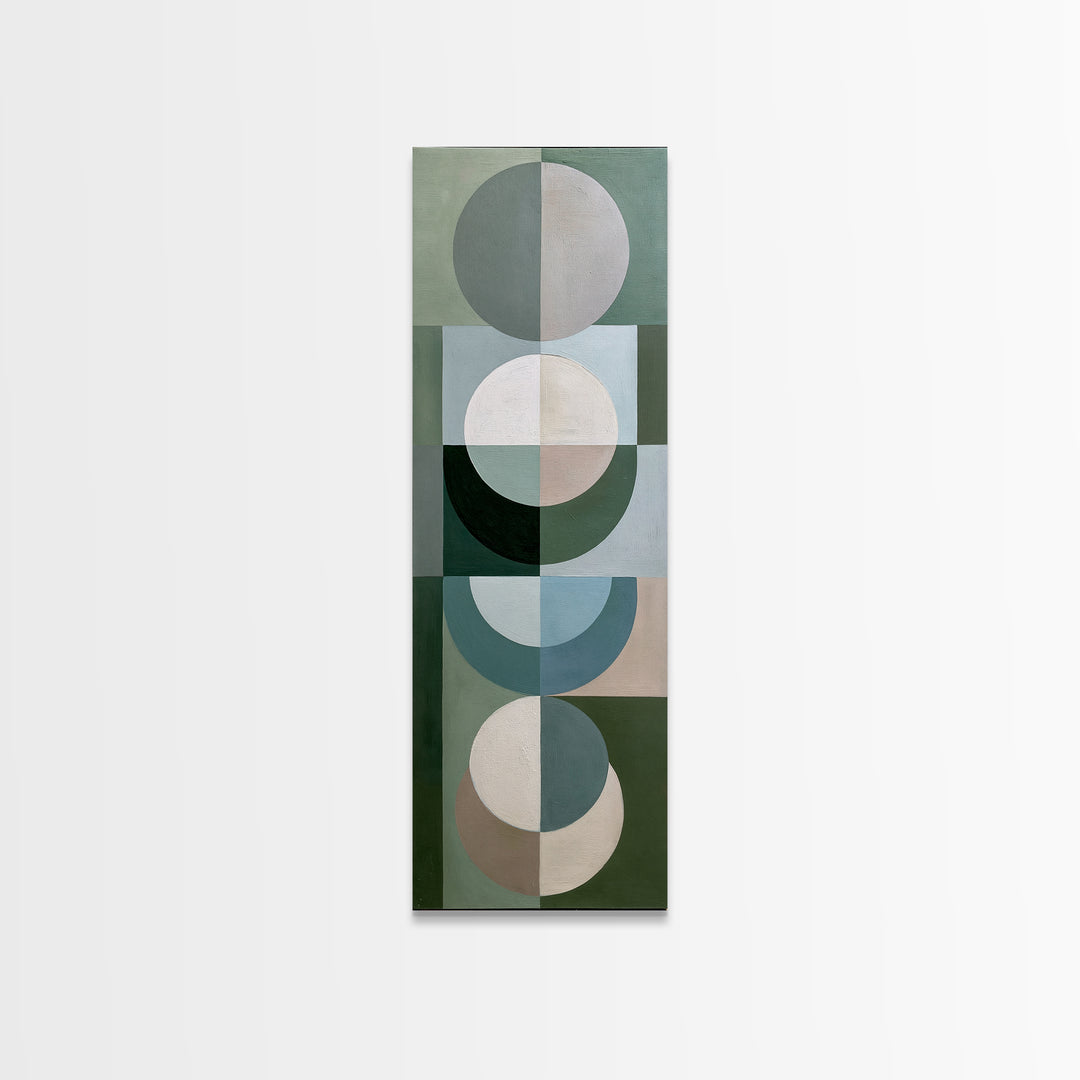 Sage and Ivory Geometric Calm Composition Canvas Print, Spa Art, Fine Art Photography, Spa Decor, Fine Art, Serenity, SPA-1x3-33