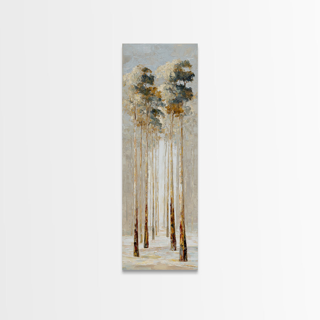 Moonlit Lake Reflection Canvas Print, Spa Art, Salon Decor, Spa Decor, Oil Painting, Serenity, Statement Artwork, Boho Decor, SPA-1x3-59