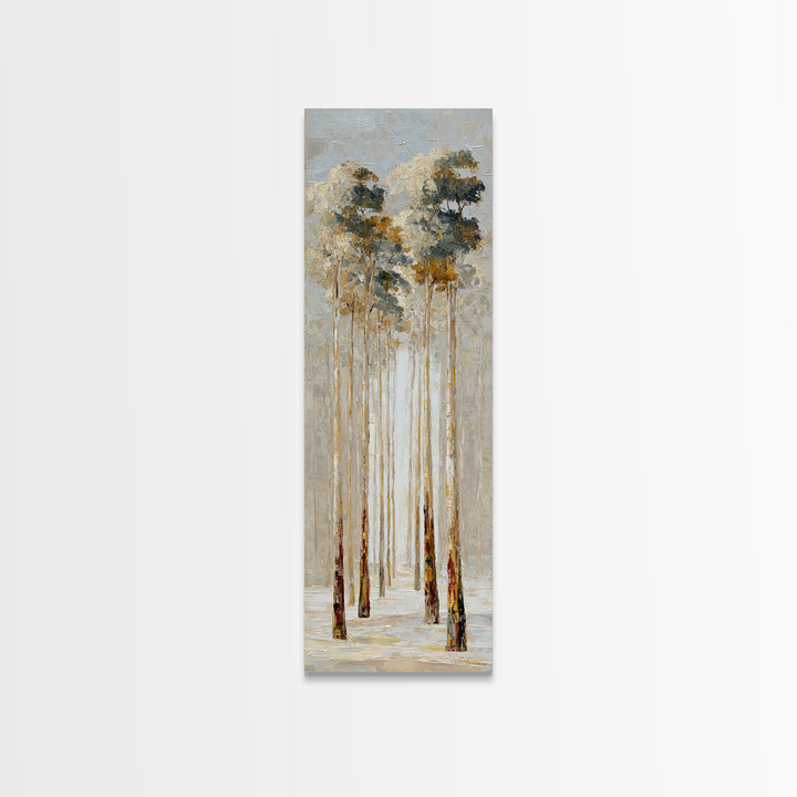 Moonlit Lake Reflection Canvas Print, Spa Art, Salon Decor, Spa Decor, Oil Painting, Serenity, Statement Artwork, Boho Decor, SPA-1x3-59