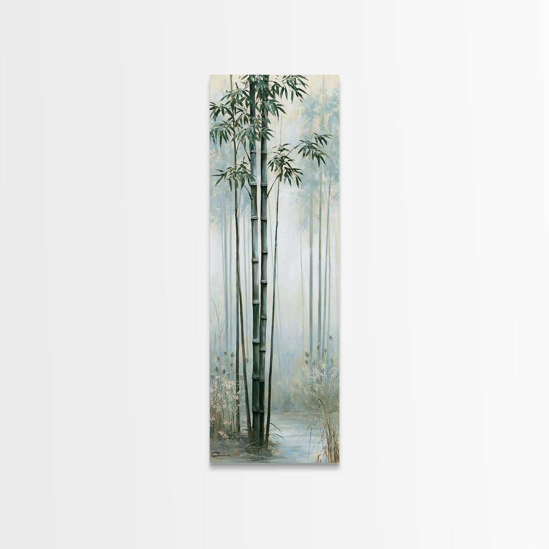Misty Bamboo Forest Canvas Print, Spa Art, Printable Art, Spa Decor, Fine Art, Serenity, Fine Art Photography, Animal Art, SPA-1x3-65