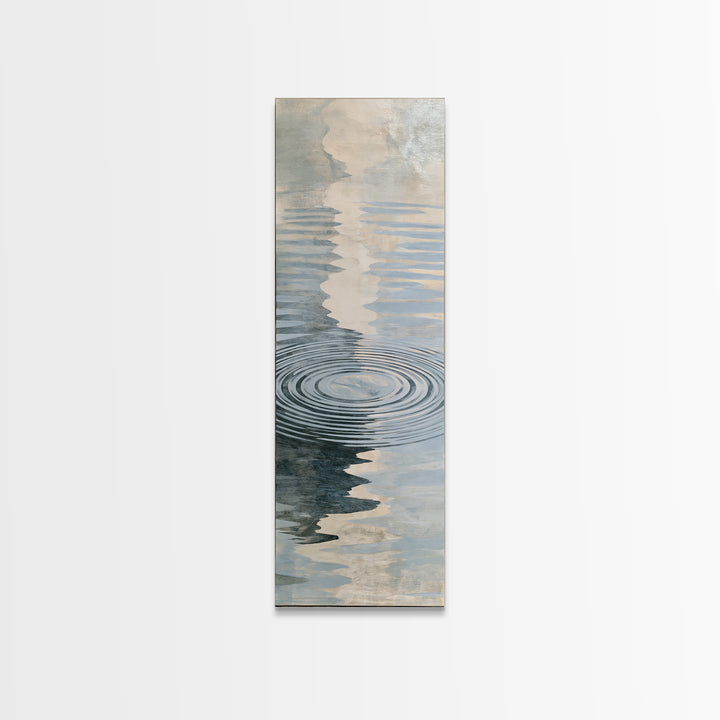 Abstract Water Ripples Framed Canvas Print, Spa Art, Luxury Decor, Spa Decor, Abstract Art, Serenity, Black Woman Art, SPA-1x3-66