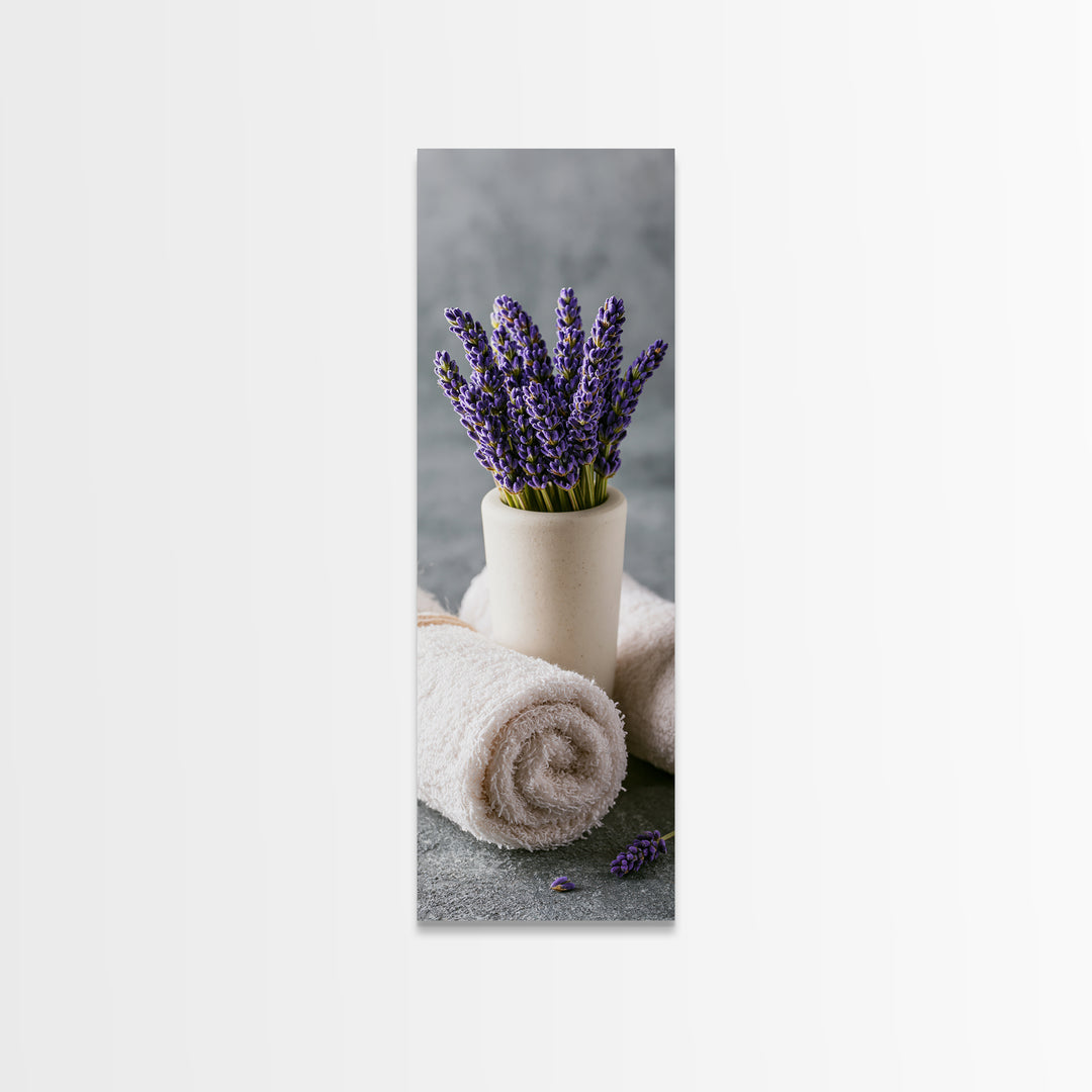 Lavender Bundle with Soft Shadow Canvas Print, Spa Art, Wildlife Wall Art, Spa Decor, Watercolor Art, Serenity, SPA-1x3-67
