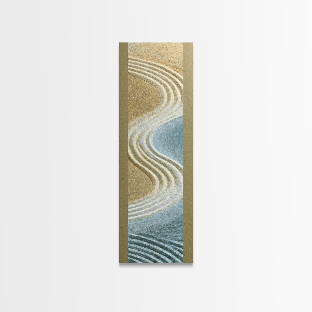Sand Garden Lines Canvas Print, Spa Art, Fashion Wall Art, Spa Decor, Fine Art, Serenity, Modern Decor, Fine Art Print, SPA-1x3-72