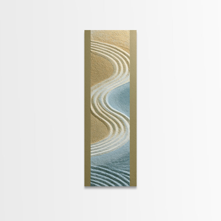 Sand Garden Lines Canvas Print, Spa Art, Fashion Wall Art, Spa Decor, Fine Art, Serenity, Modern Decor, Fine Art Print, SPA-1x3-72