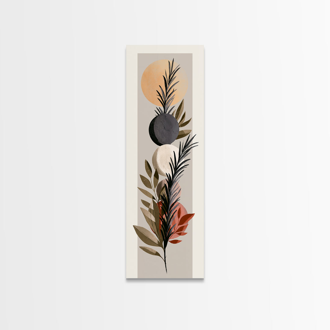 Botanical Herbal Arrangement Canvas Print, Spa Art, Room Decor, Spa Decor, Fine Art, Serenity, Nature Prints, Travel Poster, SPA-1x3-98