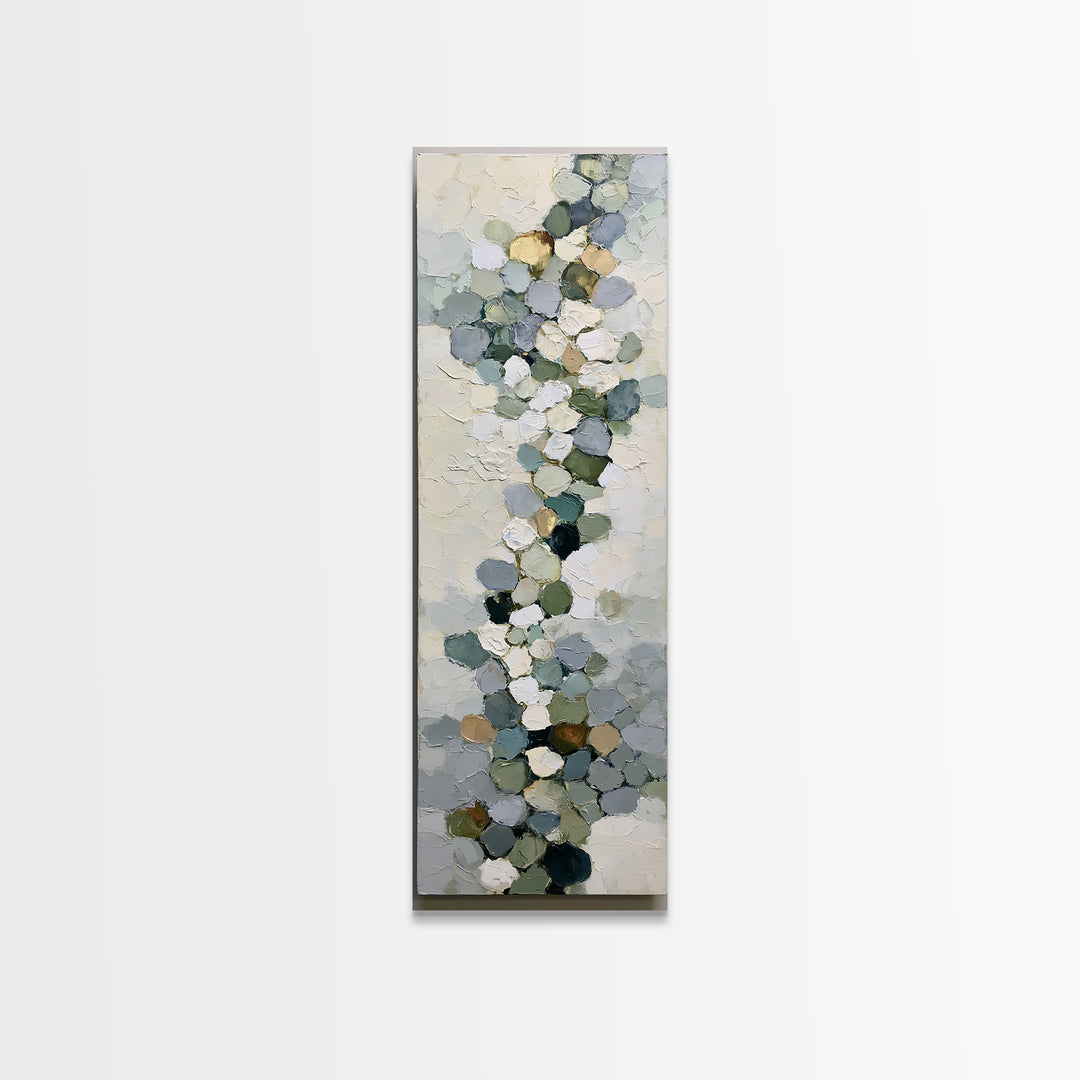 Pebble Texture Abstract Canvas Print, Spa Art, Luxury Decor, Spa Decor, Abstract Art, Serenity, Black Woman Art, Botanical Art, SPA-1x3-99