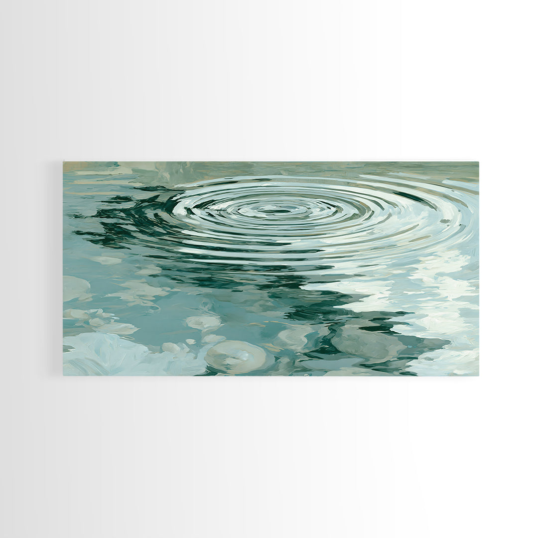 Abstract Water Ripples Canvas Print, Spa Art, Textured Painting, Spa Decor, Fine Art, Serenity, Travel Poster, Contemporary Art, SPA-2x1-2