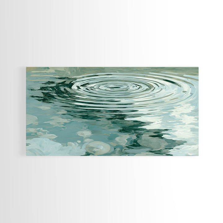 Abstract Water Ripples Canvas Print, Spa Art, Textured Painting, Spa Decor, Fine Art, Serenity, Travel Poster, Contemporary Art, SPA-2x1-2