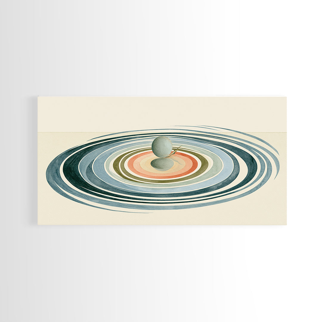 Abstract Water Ripples Canvas Print, Spa Art, Textured Painting, Spa Decor, Fine Art, Serenity, Travel Poster, Contemporary Art, SPA-2x1-26