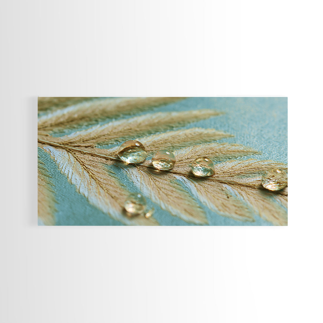 Fern Leaf Closeup Canvas Print, Spa Art, Abstract, Spa Decor, Fine Art, Serenity, City Art, Spa Wall Art, Teen Girl Room Decor, SPA-2x1-31