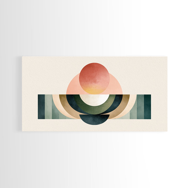 Sage and Ivory Geometric Calm Composition Canvas Print, Spa Art, Wall Art Print, Spa Decor, Abstract Art, Serenity, Animal Art, SPA-2x1-41