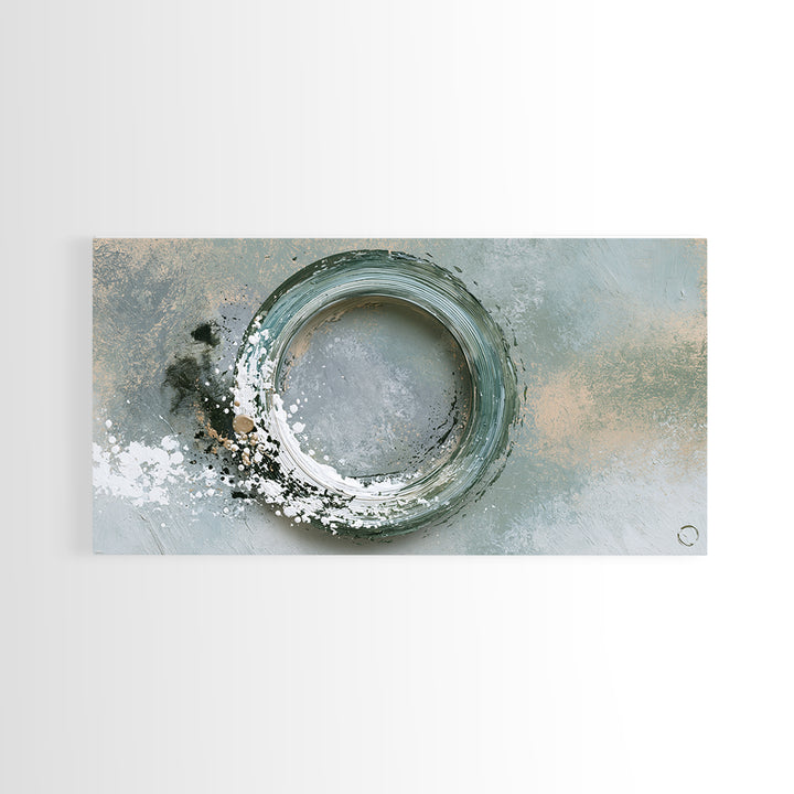 Minimal Zen Circle Brushstroke Canvas Print, Spa Art, Printable Art, Spa Decor, Fine Art, Serenity, Fine Art Photography, SPA-2x1-52