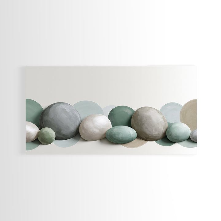 Pebble Texture Abstract Framed Canvas Print, Spa Art, Wall Decor, Spa Decor, Serenity, Minimalist Art, Feminine Wall Art, SPA-2x1-83