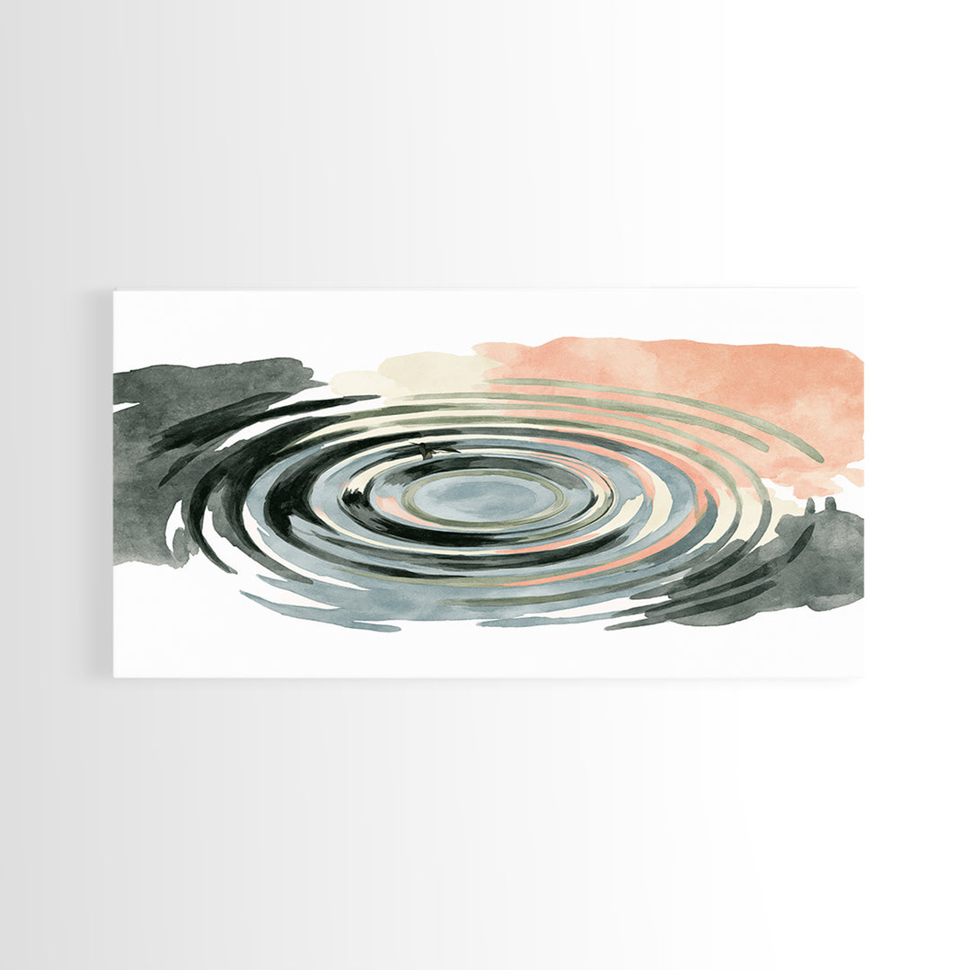 Abstract Water Ripples Canvas Print, Spa Art, Nature Prints, Spa Decor, Abstract Art, Serenity, Dog Groomer Gifts, Salon Decor, SPA-2x1-98