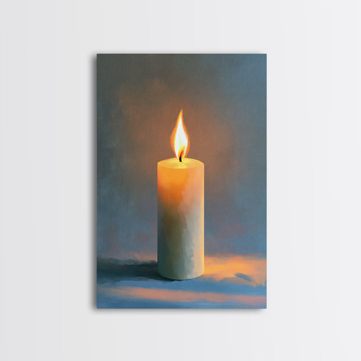 Warm Candle Flame Framed Canvas Print, Spa Art, Spa Decor, Abstract Art, Serenity, Spa Wall Art, Teen Girl Room Decor, SPA-2x3-17