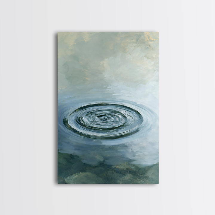 Abstract Water Ripples Framed Canvas Print, Spa Art, Wall Art Print, Spa Decor, Abstract Art, Serenity, Animal Art, SPA-2x3-38