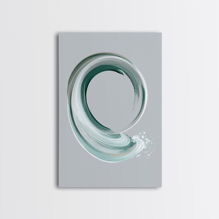 Minimal Zen Circle Brushstroke Canvas Print, Spa Art, Minimalist Decor, Spa Decor, Fine Art, Serenity, Contemporary Art, SPA-2x3-40