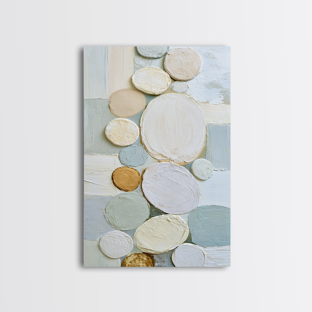 Pebble Texture Abstract Framed Canvas Print, Spa Art, Contemporary Art, Spa Decor, Fine Art, Serenity, Spa Wall Art, Dog Canvas, SPA-2x3-47