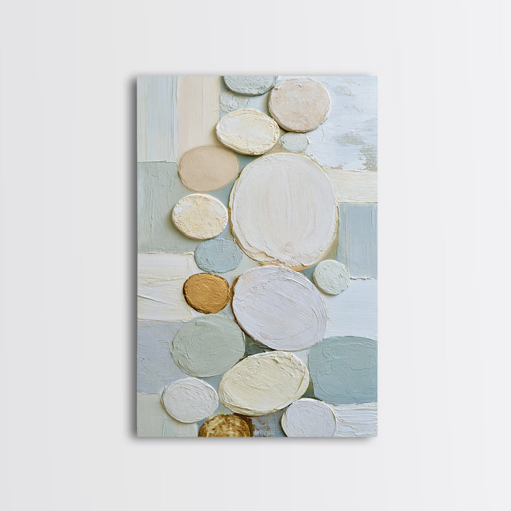 Pebble Texture Abstract Framed Canvas Print, Spa Art, Contemporary Art, Spa Decor, Fine Art, Serenity, Spa Wall Art, Dog Canvas, SPA-2x3-47