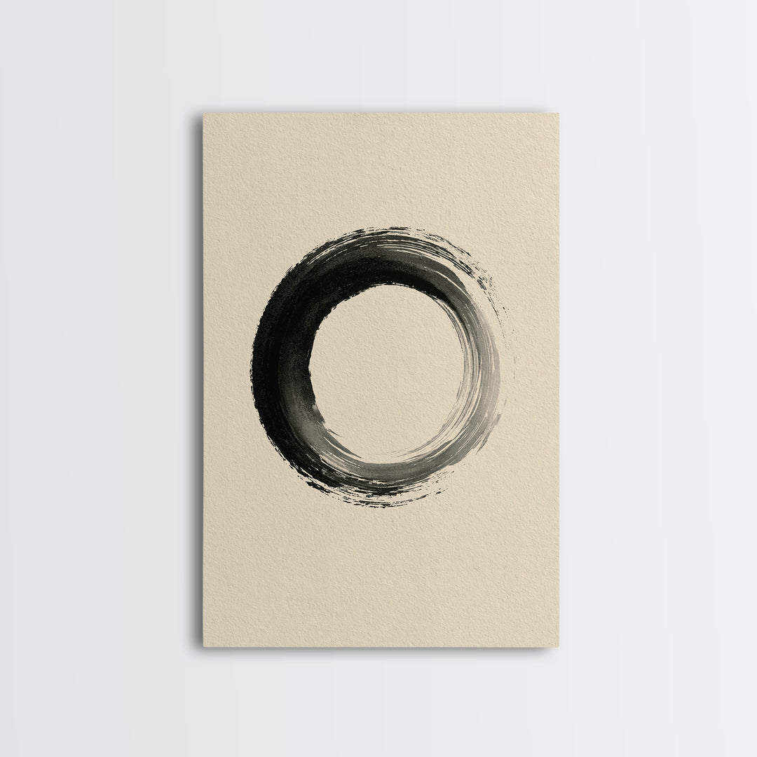 Minimal Zen Circle Brushstroke Framed Canvas Print, Spa Art, Printable Art, Spa Decor, Fine Art, Serenity, Fine Art Photography, SPA-2x3-64