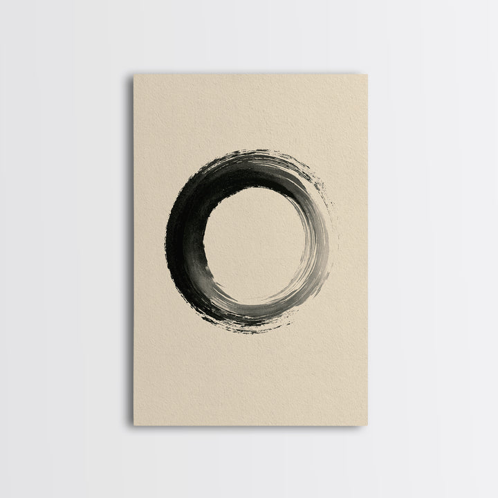 Minimal Zen Circle Brushstroke Framed Canvas Print, Spa Art, Printable Art, Spa Decor, Fine Art, Serenity, Fine Art Photography, SPA-2x3-64